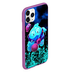 Чехол iPhone 11 Pro матовый BRAWL STARS SQUEAK: СКВИК, цвет: 3D-фиолетовый — фото 2