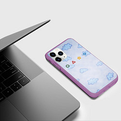 Чехол iPhone 11 Pro матовый Ojingeo geim - Облака, цвет: 3D-фиолетовый — фото 2