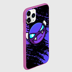 Чехол iPhone 11 Pro матовый Geometry Dash, цвет: 3D-фиолетовый — фото 2
