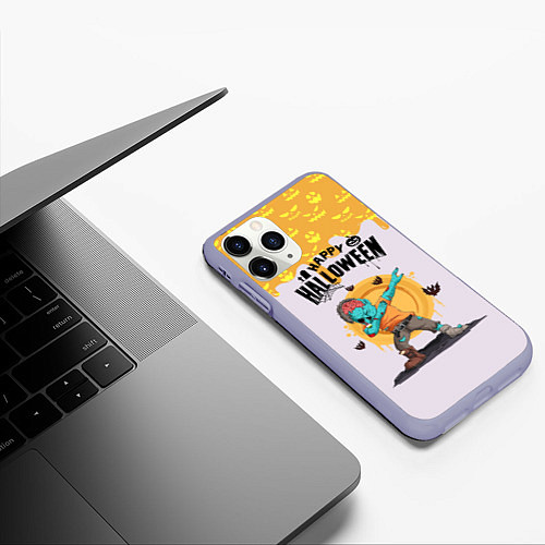 Чехол iPhone 11 Pro матовый Dab zombie halloween / 3D-Светло-сиреневый – фото 3