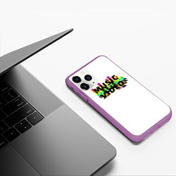 Чехол iPhone 11 Pro матовый Merch - DJ MUSICVIDEO, цвет: 3D-фиолетовый — фото 2