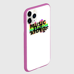 Чехол iPhone 11 Pro матовый Merch - DJ MUSICVIDEO, цвет: 3D-фиолетовый — фото 2