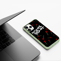 Чехол iPhone 11 Pro матовый MY CHEMICAL ROMANCE РОЗЫ MCR ROSES, цвет: 3D-салатовый — фото 2