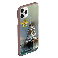 Чехол iPhone 11 Pro матовый ВМФ Военно-Морской Флот, цвет: 3D-коричневый — фото 2