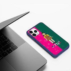 Чехол iPhone 11 Pro матовый Игра в кальмара: Противостояние, цвет: 3D-тёмно-синий — фото 2