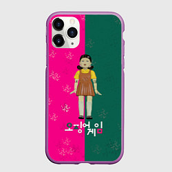 Чехол iPhone 11 Pro матовый Игра в кальмара: Противостояние, цвет: 3D-фиолетовый