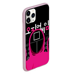 Чехол iPhone 11 Pro матовый Игра в кальмара: Команда стражей, цвет: 3D-розовый — фото 2