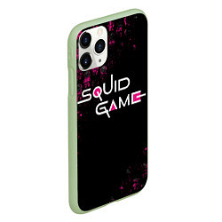 Чехол iPhone 11 Pro матовый Игра в кальмара: Логотип, цвет: 3D-салатовый — фото 2