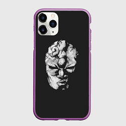 Чехол iPhone 11 Pro матовый Каменная маска Джо Джо, цвет: 3D-фиолетовый