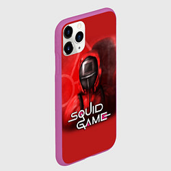 Чехол iPhone 11 Pro матовый Игра в кальмара: Квадрат, цвет: 3D-фиолетовый — фото 2