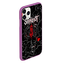 Чехол iPhone 11 Pro матовый Slipknot Rock Слипкнот Музыка Рок Гранж, цвет: 3D-фиолетовый — фото 2