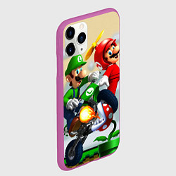 Чехол iPhone 11 Pro матовый MarioHelmet, цвет: 3D-фиолетовый — фото 2