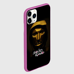 Чехол iPhone 11 Pro матовый РАСПОРЯДИТЕЛЬ ИГРА В КАЛЬМАРА SQUID GAME, цвет: 3D-фиолетовый — фото 2