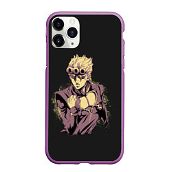 Чехол iPhone 11 Pro матовый Giorno Giovanna Golden Wind, цвет: 3D-фиолетовый