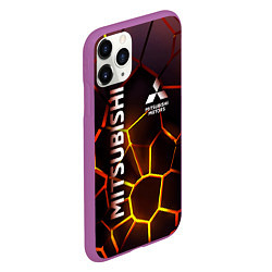 Чехол iPhone 11 Pro матовый Митсубиси подсветка 3D плит, цвет: 3D-фиолетовый — фото 2