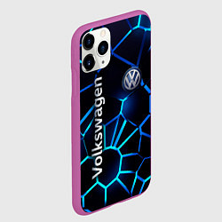 Чехол iPhone 11 Pro матовый Фольксваген 3D плиты, цвет: 3D-фиолетовый — фото 2