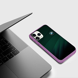 Чехол iPhone 11 Pro матовый GREEN BMW, цвет: 3D-фиолетовый — фото 2