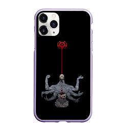 Чехол iPhone 11 Pro матовый Ложный бог, цвет: 3D-светло-сиреневый