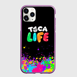Чехол iPhone 11 Pro матовый Toca Life, цвет: 3D-фиолетовый