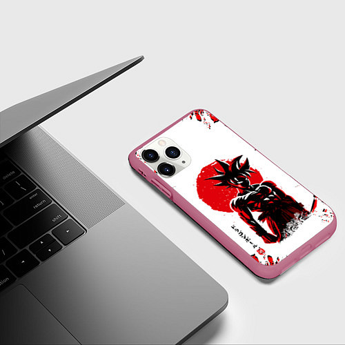 Чехол iPhone 11 Pro матовый Dragon ball / 3D-Малиновый – фото 3