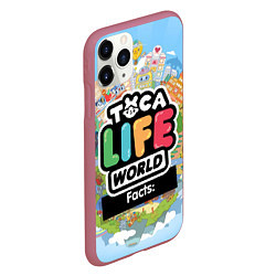 Чехол iPhone 11 Pro матовый Toca Life World, цвет: 3D-малиновый — фото 2