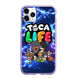 Чехол iPhone 11 Pro матовый Toca Life, цвет: 3D-светло-сиреневый