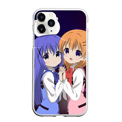 Чехол iPhone 11 Pro матовый Gochuumon wa Usagi Desu ka? Cocoa, Chino & Tippi, цвет: 3D-белый