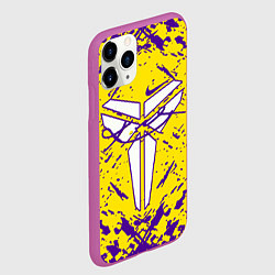 Чехол iPhone 11 Pro матовый ЛЕЙКЕРС LOS ANGELES LAKERS,, цвет: 3D-фиолетовый — фото 2