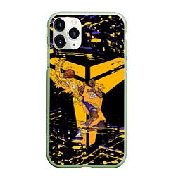 Чехол iPhone 11 Pro матовый Los angeles lakers NBA, цвет: 3D-салатовый