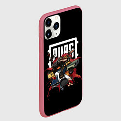 Чехол iPhone 11 Pro матовый PUBG BATTLE, цвет: 3D-малиновый — фото 2