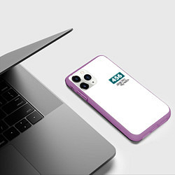 Чехол iPhone 11 Pro матовый Игра в кальмара, номер 456, цвет: 3D-фиолетовый — фото 2