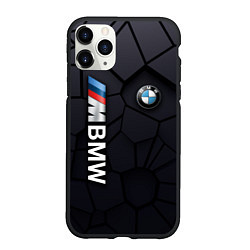 Чехол iPhone 11 Pro матовый BMW sport 3D плиты 3Д плиты, цвет: 3D-черный