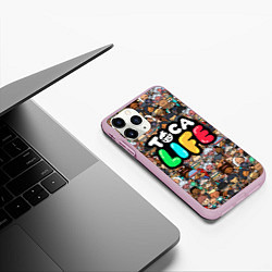 Чехол iPhone 11 Pro матовый Toca Life, цвет: 3D-розовый — фото 2
