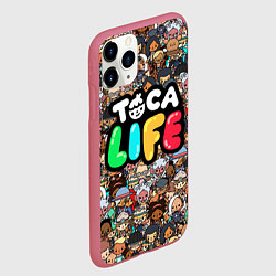 Чехол iPhone 11 Pro матовый Toca Life, цвет: 3D-малиновый — фото 2