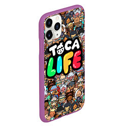 Чехол iPhone 11 Pro матовый Toca Life, цвет: 3D-фиолетовый — фото 2