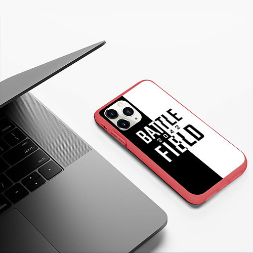 Чехол iPhone 11 Pro матовый БАТЛФИЛД 2042 ЛОГОТИП / 3D-Красный – фото 3