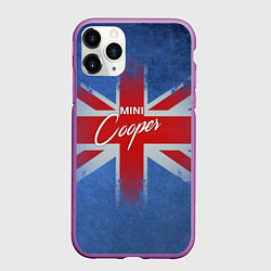 Чехол iPhone 11 Pro матовый Mini cooper Великобритания, цвет: 3D-фиолетовый