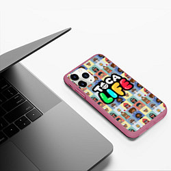 Чехол iPhone 11 Pro матовый Toca Life, цвет: 3D-малиновый — фото 2