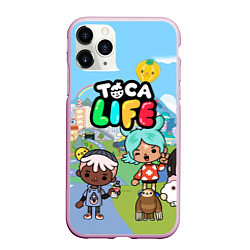 Чехол iPhone 11 Pro матовый Toca Life, цвет: 3D-розовый