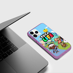 Чехол iPhone 11 Pro матовый Toca Life, цвет: 3D-фиолетовый — фото 2