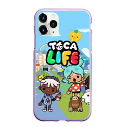 Чехол iPhone 11 Pro матовый Toca Life, цвет: 3D-светло-сиреневый