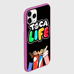 Чехол iPhone 11 Pro матовый Toca Life: Friends, цвет: 3D-фиолетовый — фото 2