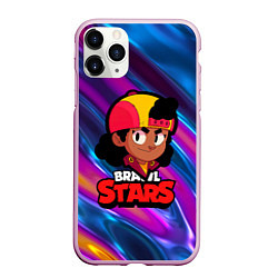 Чехол iPhone 11 Pro матовый BrawlStars Meg, цвет: 3D-розовый