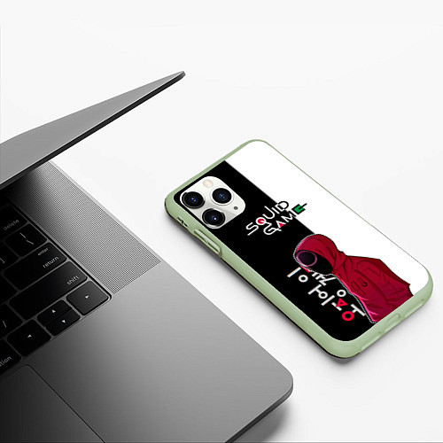 Чехол iPhone 11 Pro матовый Игра в кальмара SG / 3D-Салатовый – фото 3