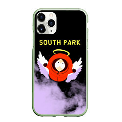Чехол iPhone 11 Pro матовый Кенни реально умер Южный парк, цвет: 3D-салатовый