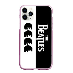 Чехол iPhone 11 Pro матовый The Beatles черно - белый партер, цвет: 3D-розовый