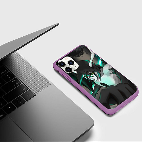 Чехол iPhone 11 Pro матовый Улькиорра Сифер Ulquiorra / 3D-Фиолетовый – фото 3