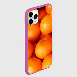 Чехол iPhone 11 Pro матовый Мандаринчик чик, цвет: 3D-фиолетовый — фото 2