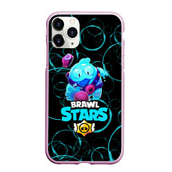 Чехол iPhone 11 Pro матовый Brawl Stars Сквик Squeak, цвет: 3D-розовый