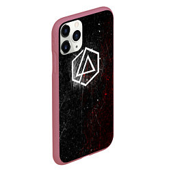 Чехол iPhone 11 Pro матовый Linkin Park Logo Линкин Парк, цвет: 3D-малиновый — фото 2